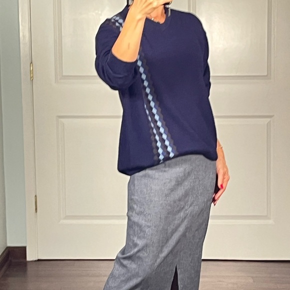 Emanuel Emanuel Ungaro 100% merino wool vintage V neck sweater size M - Picture 3 of 13